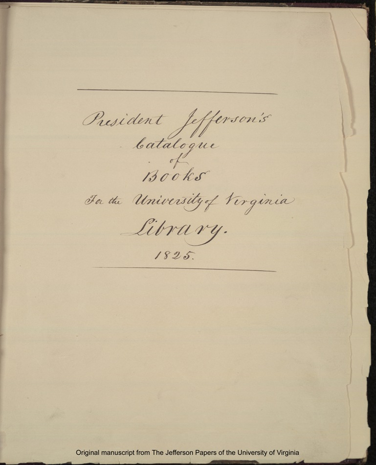 1825 Catalogue page 1